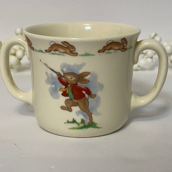 Royal Doulton “Bunnykins” English Fine Bine China Double Handle Mug - Picture 7 of 11